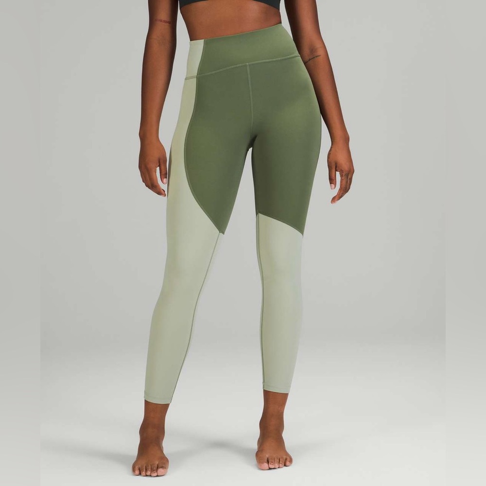 Lululemon Nulu Colour Block High-Rise Cropped Leggings 23"